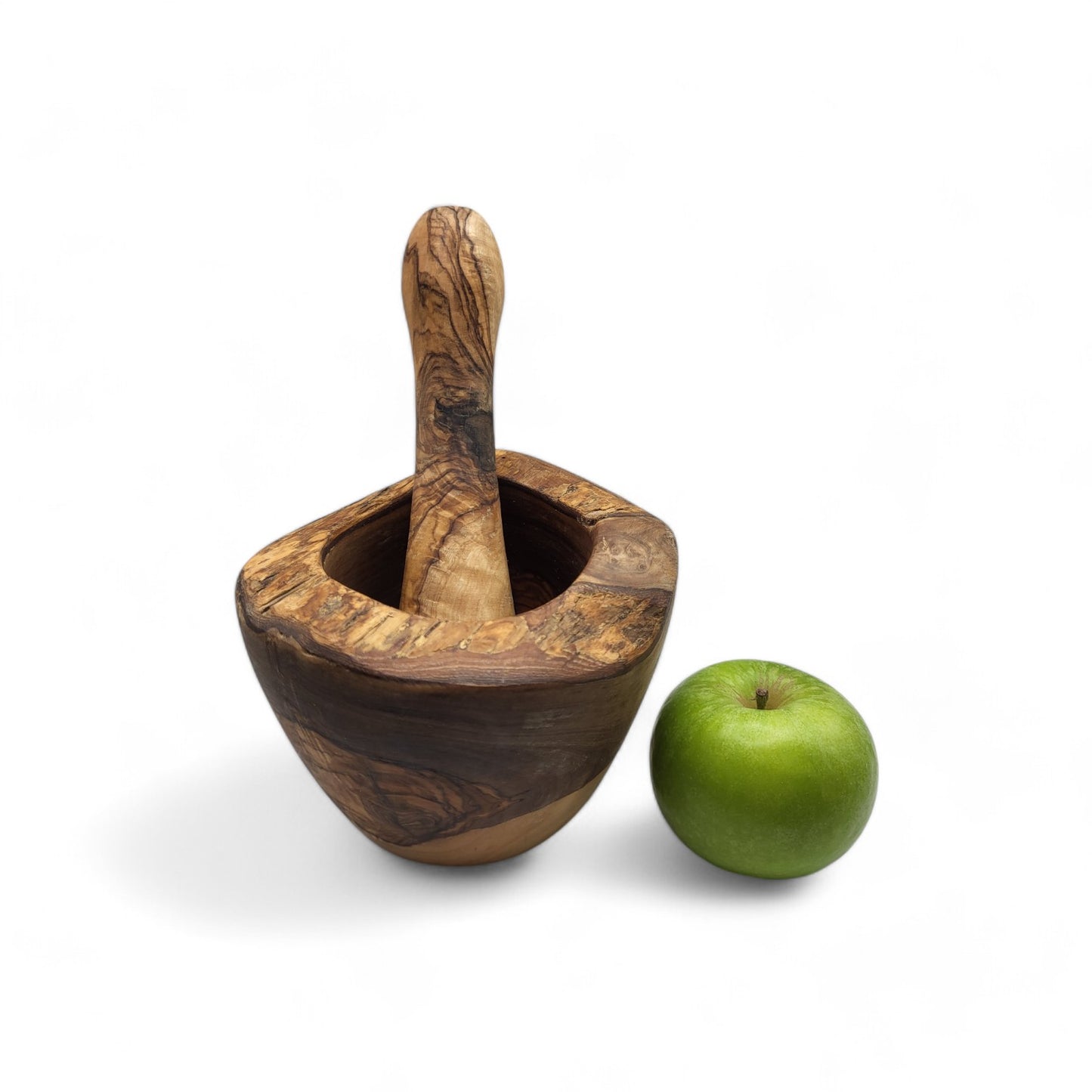 Olive Wood Rustic Pestle & Mortar