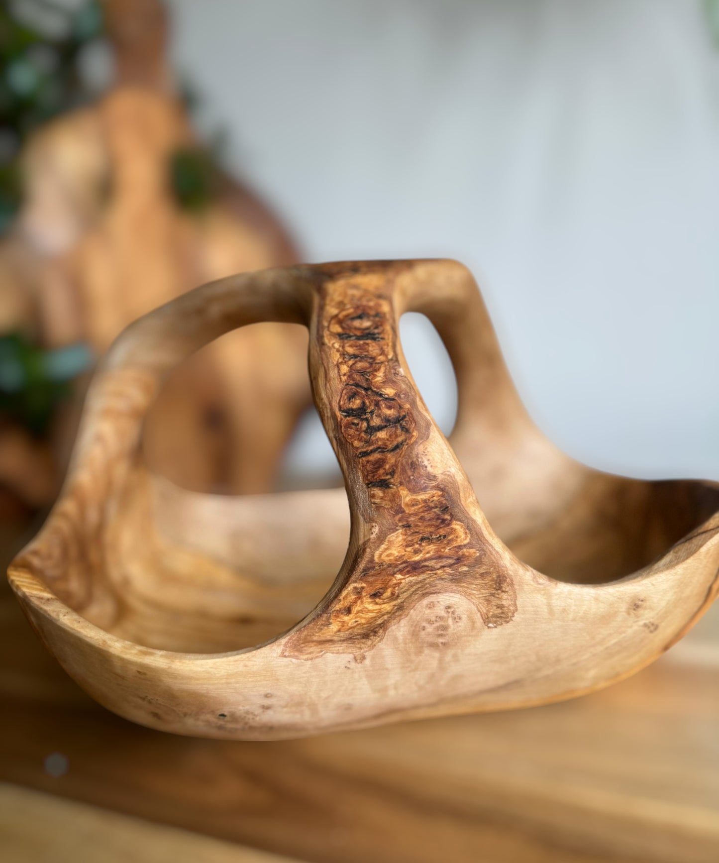 Olive Wood Fruit Holder