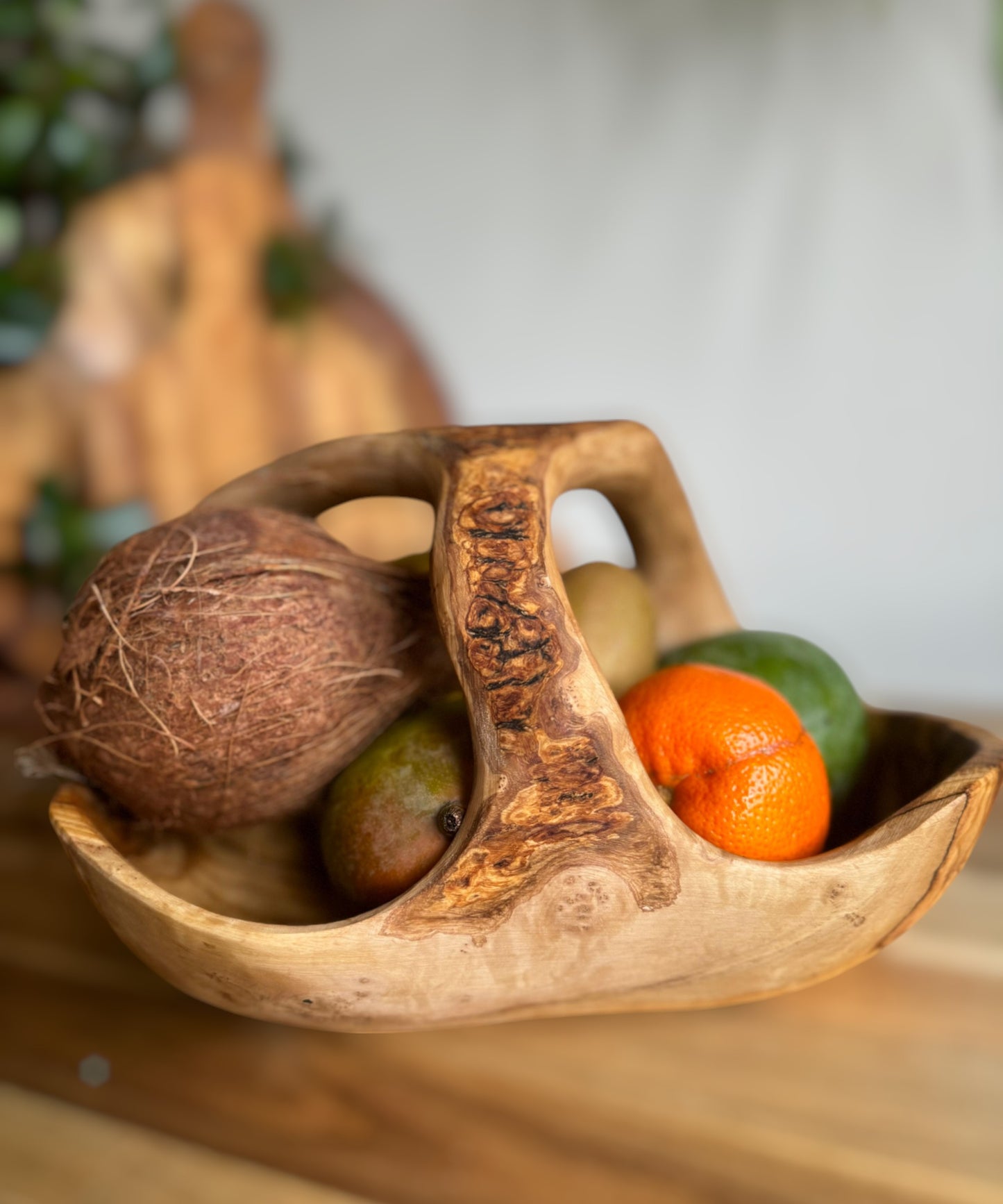 Olive Wood Fruit Holder