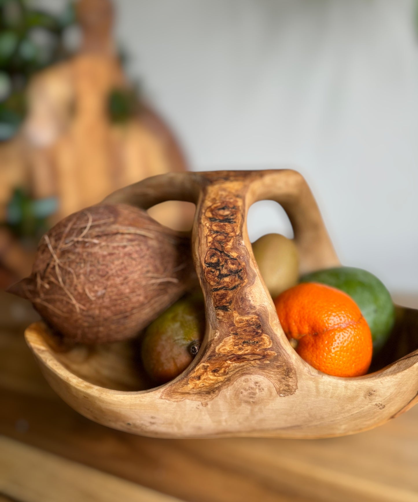 Olive Wood Fruit Holder