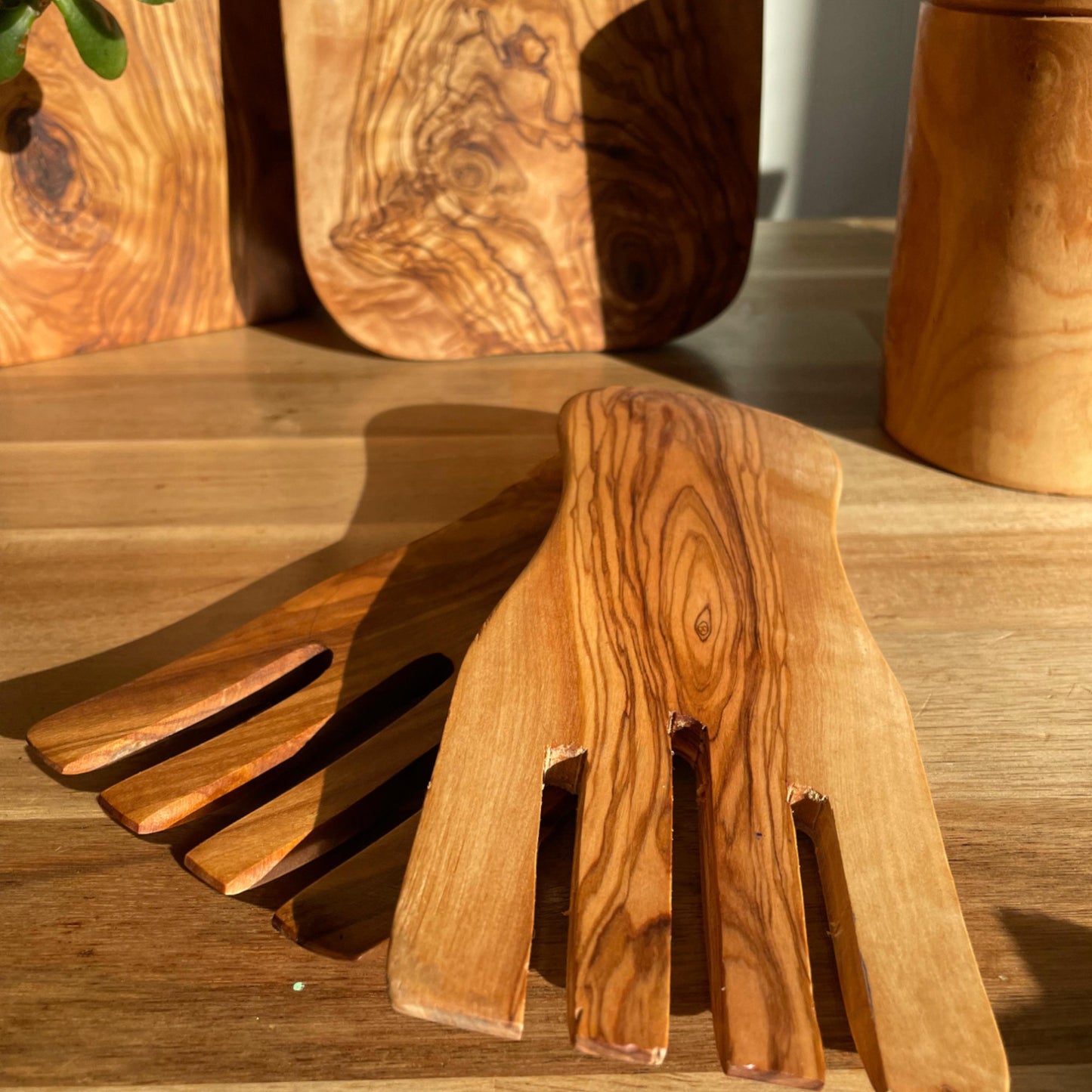 Olive Wood Salad Forks
