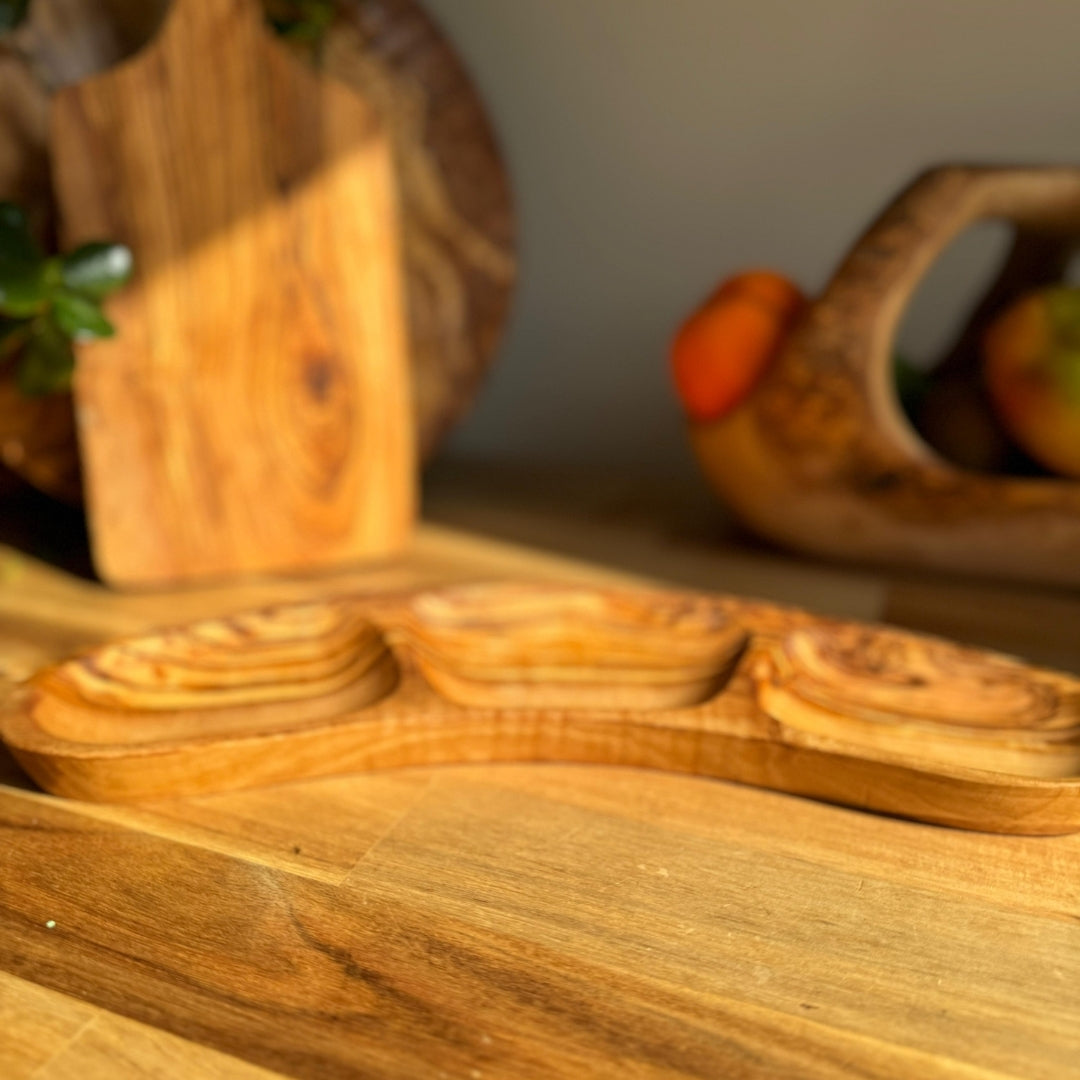 Olive Wood Nibbles Serving Dish
