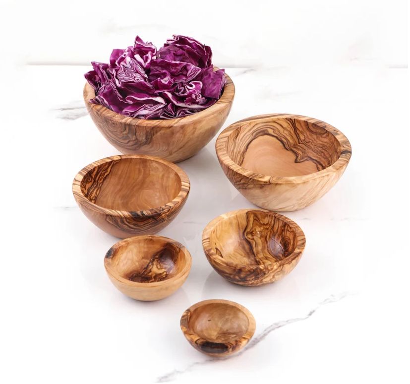 Olive Wood Set of 6 Bowls